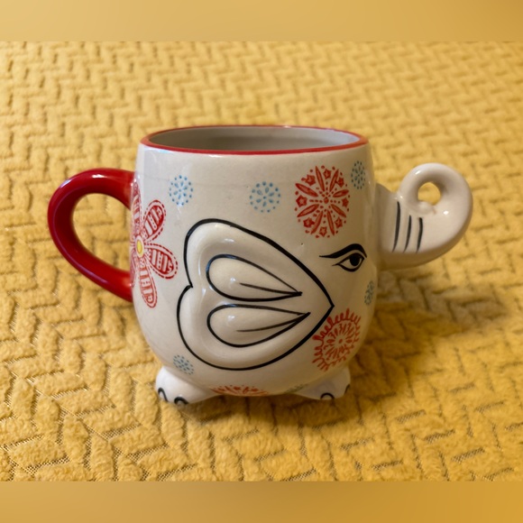 YOKOHAMA Studio Hand Painted Coffee Cup ELEPHANT - Picture 3 of 4